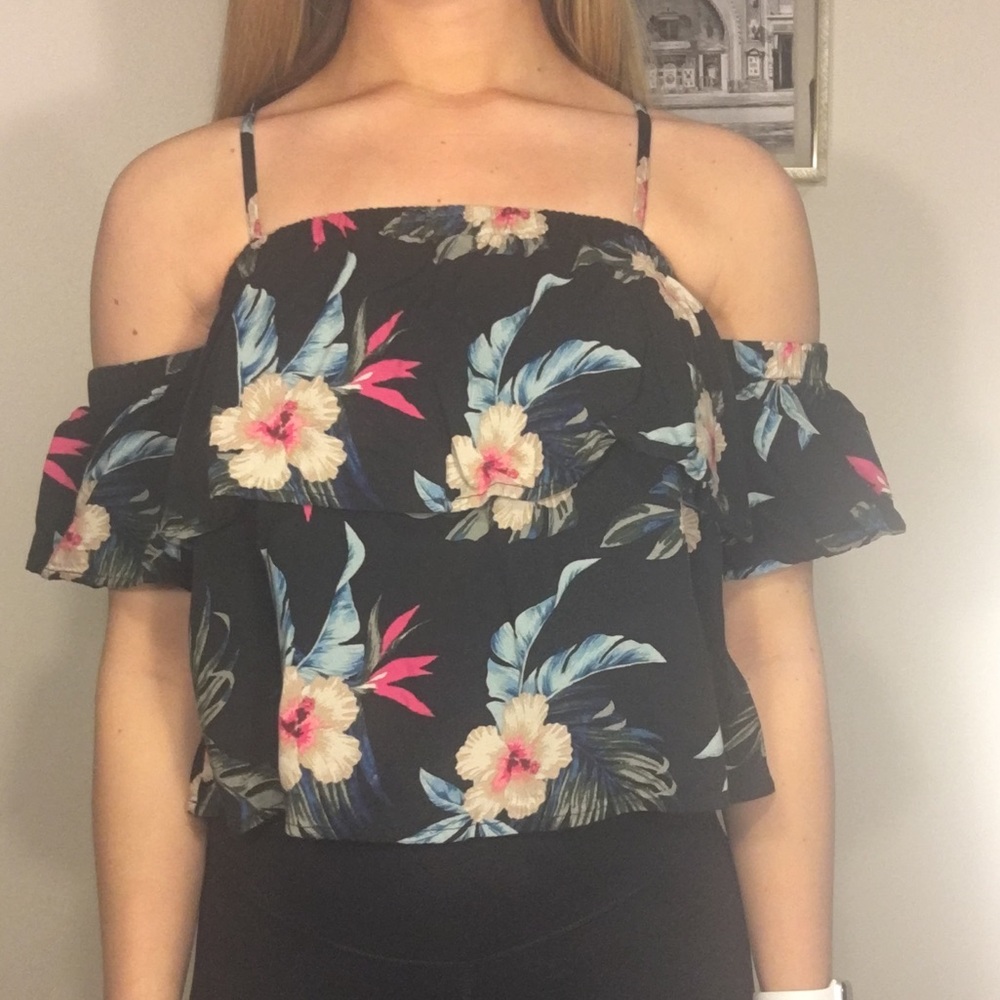 Floral off shoulder top